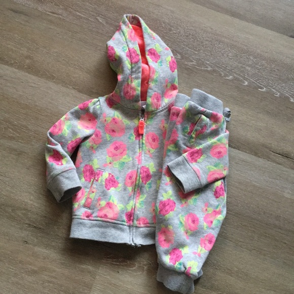 Floral Hooded Sweat Suit - Picture 2 of 5